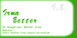 irma better business card